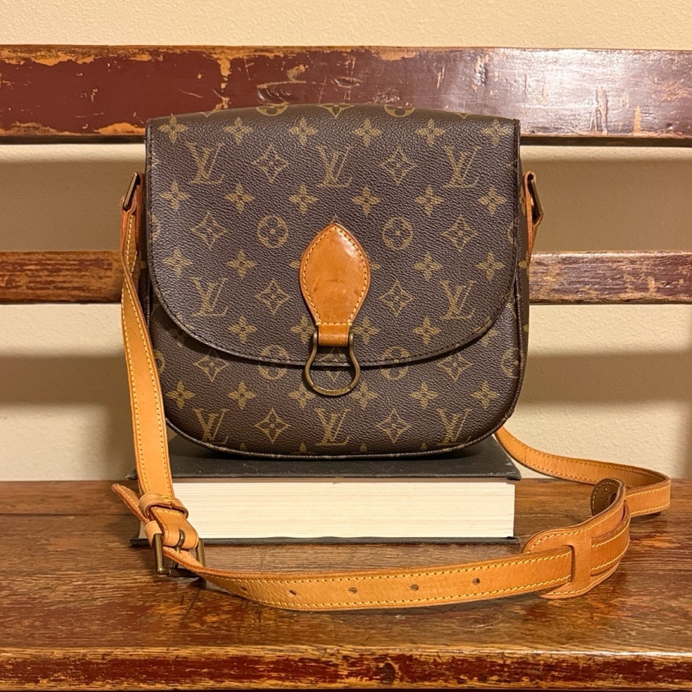 Louis Vuitton Monogram St. Cloud GM Crossbody Bag Purse Vintage LV Brown